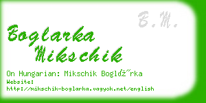 boglarka mikschik business card